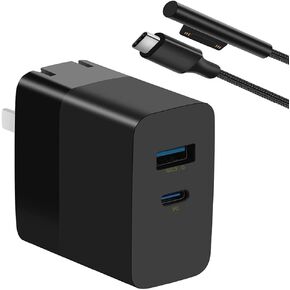 PD Adapter for Surface pro Charger 65W Compatible with Microsoft Surface Pro 9/8/X/7/6/5/4/3,Surface Laptop 5/Studio/4/Go/3/2/1, Surface Book
