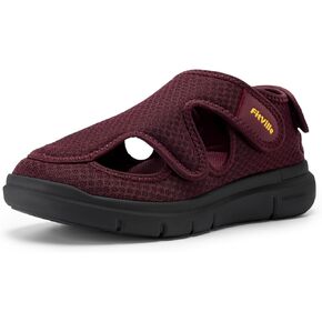 FitVille Diabetic Sandals for Women,Extra Wide Width Women Walking Sandals with Arch Support,Fully Adjustable Strap for Plantar Fasciitis Indoors Outdoors