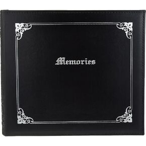 Pioneer Photo Albums TM-12 12 by 12-Inch 3-Ring Italian Memory Binder, Black