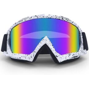 Motocross Dirt Bike Glasses, Ski Glasses, UV Anti-fog Glasses with Foam Padding, Suitable for Outdoor Sports