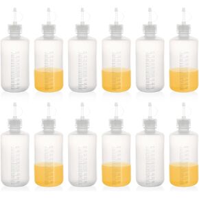 ULAB 12pcs Vol.30ml(1oz) Drop Dispensing Bottles, LDPE material, PP Cap and Screw Cap, Laboratory drip Bottle, Watercolor Pigment Bottle, Ink Discharge Bottle, UDB1003 in Kuwait
