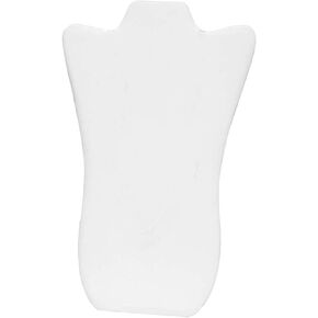 White Faux Leather Necklace Jewelry Display Easel 14" H