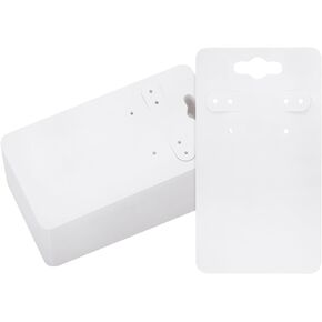 joycraft 100Pcs Earring Cards - 2" x 3.54" White Earring Display Holder Cards, Blank Paper Cards with 6 Holes, Jewelry Display Cards for Selling, Hanging Earring, Jewelry,DIY Crafts, Retail