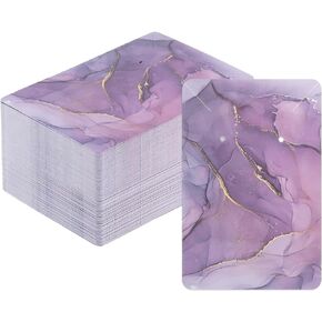 PATIKIL Earring Display Cards, 100 Pack Paper Earring Holder Blank Tags Rectangle Cardboard for Hanging Earrings Ear Studs Style 11, Purple