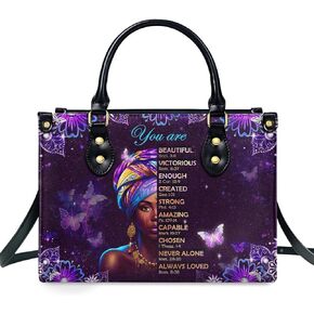 Leather Handbag For Black African - African Queen - African American Pride Art Purses - Mothers Day Gifts