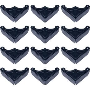 Antrader 24-Pack Metal Box Corner Protector,Edge Safety Bumpers Nails Fixed Furniture Corner Guard,Black Tone 2.2" x 2.2"