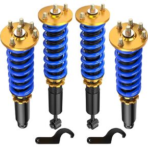 دعامات خفض Coilovers متوافقة مع 2004-2008 Acura TSX/2003-2007 Honda Accord EX DX LX SE الأمامية + الخلفية للصدمات القابلة للتعديل ارتفاع التعليق الربيعي (مجموعة من 4) in Saudi Arabia