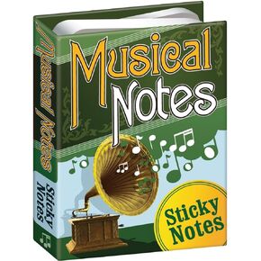 The Unemployed Philosophers Guild Musical Notes - Sheet Music Themed 3.25" by 4.25" Booklet with Self-Sticky Individual Notes Inside
