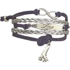 Infinity Collection Roller Skating Jewelry- Roller Skating Bracelet, Love Skating Bracelet, Roller Skating Gifts