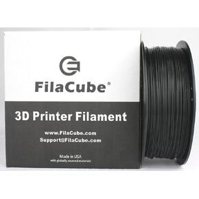 Black Tough Strong Professional PLA Filament, FilaCube HT-PLA+ High Temperature PLA Plus 1.75mm 3D Printer Filament, Tolerate high Temp After Heat-Treat, Printing PLA Pro [Made in USA]