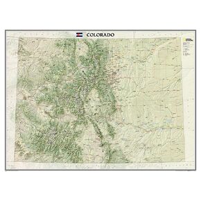 National Geographic Colorado Wall Map (40.5 x 30.25 in) (National Geographic Reference Map)