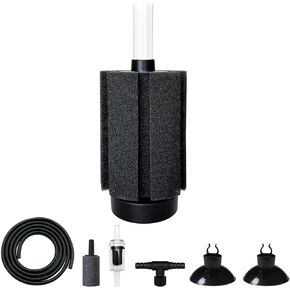 2Pcs Aquarium Sponge Filter,30 Gallon Fish Tank Sponge Filter with Airstone Breeding Fry Betta Shrimp for Fish Tank 10 Gal to 50 Gal