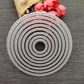 Nesting Circle Metal Die Cuts,DIY Craft Cutting Template Molds for Card Making Scrapbook Album Decoration