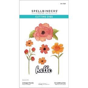 Spellbinders Vintage Florals Etched Dies, Metal