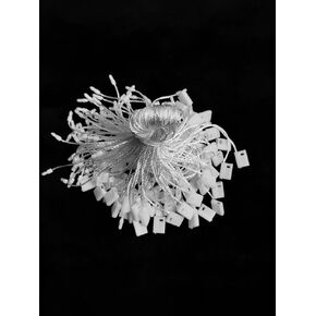 String for Tags White Hang Tag String 7" 1000 Pcs Nylon Snap Lock Pin Loop Fasteners Hanging String Tie Easy and Fast to Attach
