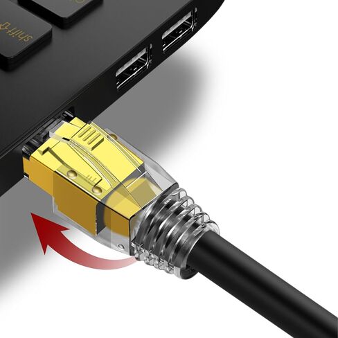 CAT7 CAT6A موصل RJ45 محمي 30 حزمة، غير تمر عبر المقابس المعيارية المحمية للكابل السميك، 50u إيثرنت مطلي بالذهب ينتهي مع أحذية تخفيف الضغط in Kuwait