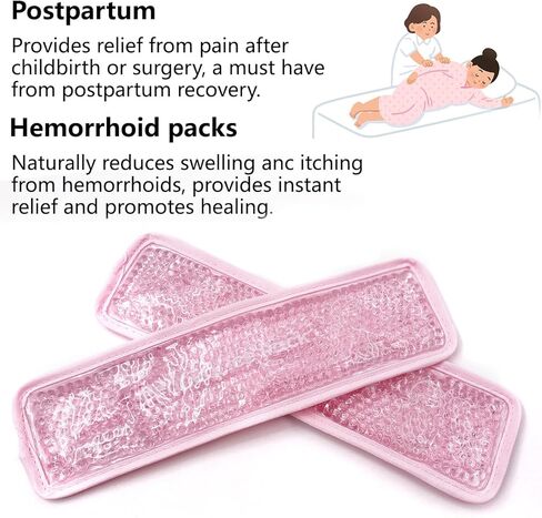 قطعتان من وسائد تبريد العجان قابلة لإعادة الاستخدام، عبوات باردة للعجان، تخفيف آلام ما بعد الولادة والبواسير، عبوات ساخنة وباردة للنساء بعد الحمل والولادة in Kuwait