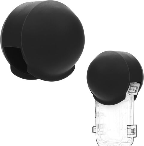 غطاء عدسة سيليكون لحافظة غطاء الغوص غير المرئي Insta 360 x3، ملحقات غطاء حماية العدسة المرنة (أسود) in Kuwait