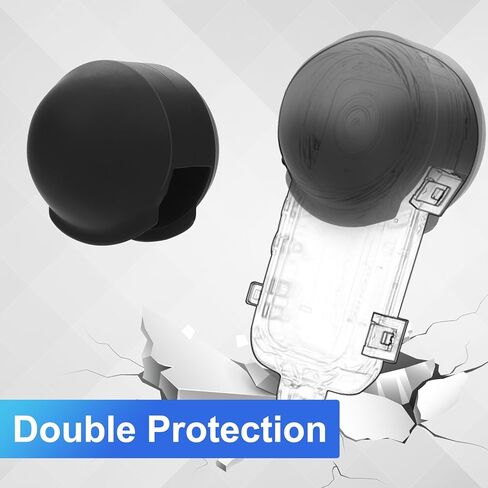 غطاء عدسة سيليكون لحافظة غطاء الغوص غير المرئي Insta 360 x3، ملحقات غطاء حماية العدسة المرنة (أسود) in Kuwait