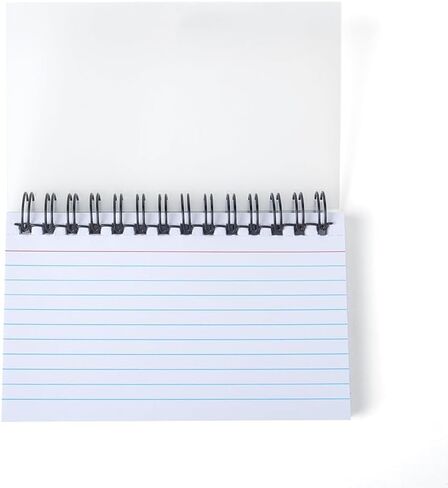 بطاقات المراجعة، 200 ورقة من بطاقات الفلاش الحلزونية، 4 عبوات من بطاقات الفهرس المبطنة، غطاء واقٍ وعلامات تبويب الفهرس، بطاقات التسجيل (5 × 3 بوصة/عبوة) (أبيض) (4) in Kuwait