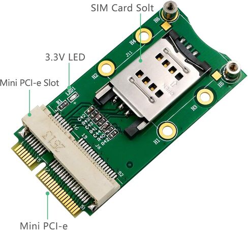 Mini PCI-E Adapter with SIM Card Slot for 3G/4G, WWAN LTE, GPS Card with flip Cover SIM Card Holder in Saudi Arabia