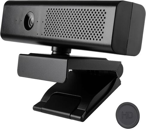 Webcam with Microphone and Speaker, Web Camera for Desktop Computer, Full HD External Webcam for Laptop, Web Cam for PC Monitor, 1080P USB Streaming Camera in Saudi Arabia