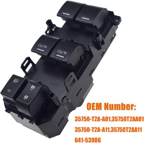Front Drive Side Power Window Master Control Switch for 2003-2007 Honda Accord DX LX SE Sedan 4-Door 2.4L 3.0L Replaces OE# 35750-SDA-HO7 Power Window Switch Button in Kuwait