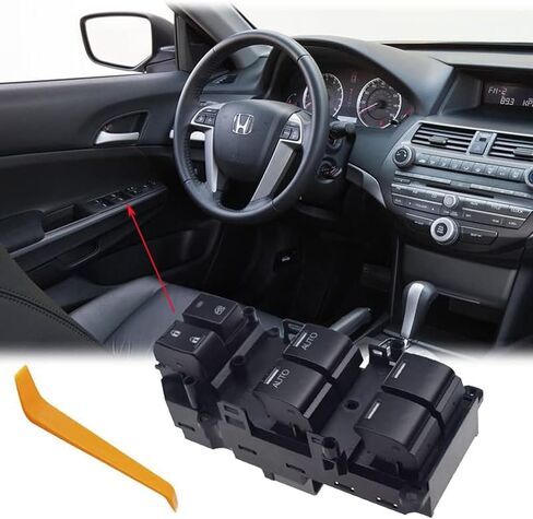 Front Drive Side Power Window Master Control Switch for 2003-2007 Honda Accord DX LX SE Sedan 4-Door 2.4L 3.0L Replaces OE# 35750-SDA-HO7 Power Window Switch Button in Kuwait