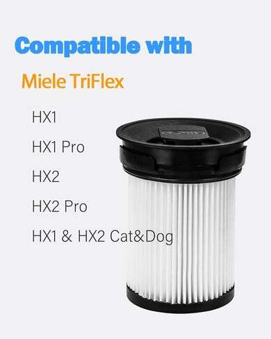 قطع غيار فلتر BBT BAMBOOST مناسبة لمكنسة Miele TriFlex HX1، HX1 Pro، HX2، HX2 Pro، HX1 & HX2 Cat&Dog Stick Vacuum (6 عبوات) in Kuwait