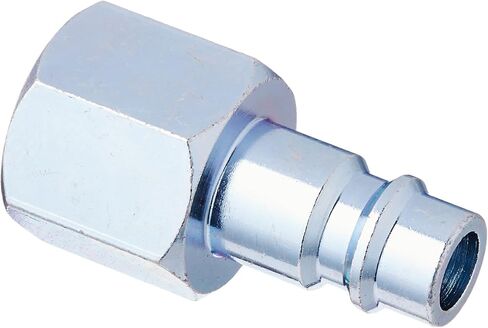 Milton S-763-1 3/8" FNPT HIGHFLOWPRO V-Style/European Interchange Steel Air Plug Fitting (High Volume Low Pressure Application) - Pack of 2 in Saudi Arabia