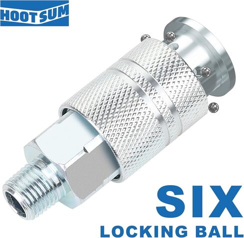 3/8’’ High Flow Air Hose Fittings Set, 3PCS 3/8 Body I/M Industrial Air Coupler and 8PCS 3/8 Body Air Plug with 1/4 Inch NPT Threads Size, 12PCS Air Compressor Accessories Quick Connect Set in Kuwait