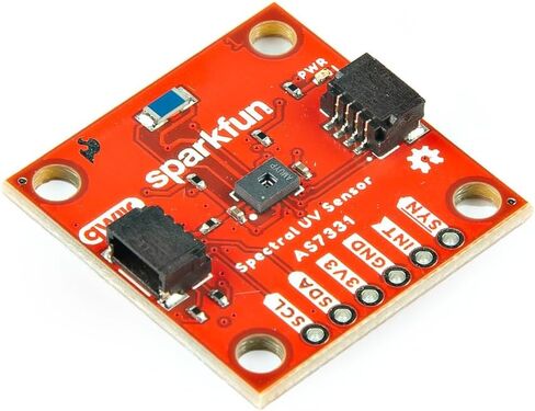 SparkFun Spectral UV Sensor - AS7331 (Qwiic) -Four Operating Modes, High Dynamic Range: Up to 3.43E+10 (Resolution multiplied by gain Range) Operating Voltage: 2.7V-3.6V, Dimensions: 1.0in x 1.0in in Saudi Arabia