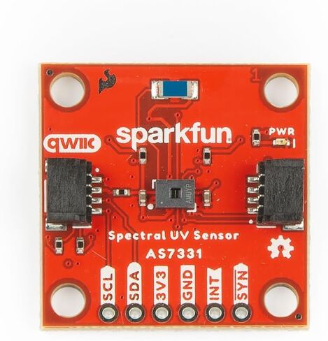 SparkFun Spectral UV Sensor - AS7331 (Qwiic) -Four Operating Modes, High Dynamic Range: Up to 3.43E+10 (Resolution multiplied by gain Range) Operating Voltage: 2.7V-3.6V, Dimensions: 1.0in x 1.0in in Saudi Arabia