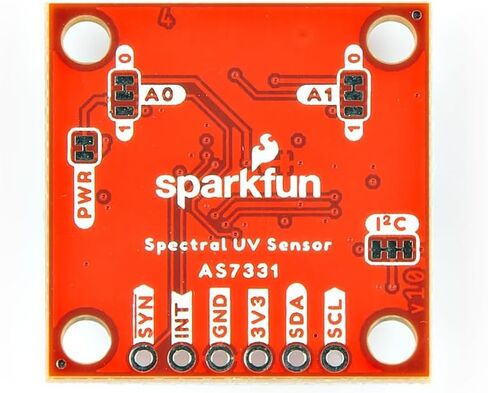SparkFun Spectral UV Sensor - AS7331 (Qwiic) -Four Operating Modes, High Dynamic Range: Up to 3.43E+10 (Resolution multiplied by gain Range) Operating Voltage: 2.7V-3.6V, Dimensions: 1.0in x 1.0in in Saudi Arabia