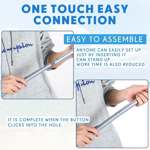 2 Packs Beach Tent Poles Replacement, Canopy Poles for Beach Accessories, 31 to 87 Inch Adjustable Poles for Beach Tent, Parties, Camping, Fishing, Hiking Outdoor Sport Activities in Saudi Arabia