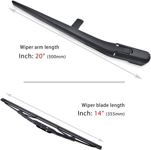 OTUAYAUTO Rear Windshield Wiper Arm Blade Set, Replacement for Jeep Liberty 2008-2012 Vehicles - Replacement OEM 68034341AD in Saudi Arabia