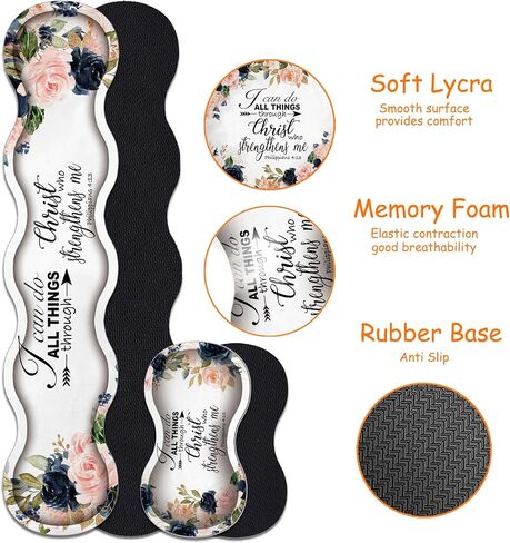 4 in 1 Mouse Pad Combo, Large Gaming Mouse Pad + Keyboard Wrist Support + Mouse Wrist Rest + Coaster, Table Pad with Stitched Edge Ergonomic Wrist Pad Set, Art Dragonfly in Saudi Arabia