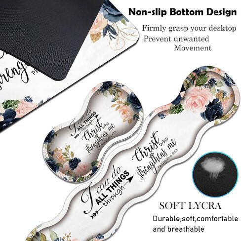 4 in 1 Mouse Pad Combo, Large Gaming Mouse Pad + Keyboard Wrist Support + Mouse Wrist Rest + Coaster, Table Pad with Stitched Edge Ergonomic Wrist Pad Set, Art Dragonfly in Saudi Arabia