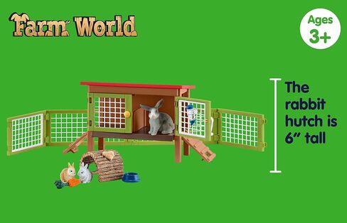 Schleich Farm Animal Toys and Playsets - Farm World 8 Piece Rabbit Hutch Set with Figurines, Farming Hutch and Accessories for Kids Ages 3 and Above in Saudi Arabia