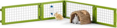 Schleich Farm Animal Toys and Playsets - Farm World 8 Piece Rabbit Hutch Set with Figurines, Farming Hutch and Accessories for Kids Ages 3 and Above in Saudi Arabia