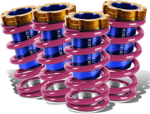DNA Motoring COIL-HC88-T22-WH Suspension Coilover Sleeve Kit [For 88-01 Honda Civic Del Sol CRX Acura Integra] , White in Saudi Arabia