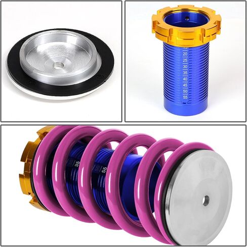 DNA Motoring COIL-HC88-T22-WH Suspension Coilover Sleeve Kit [For 88-01 Honda Civic Del Sol CRX Acura Integra] , White in Saudi Arabia