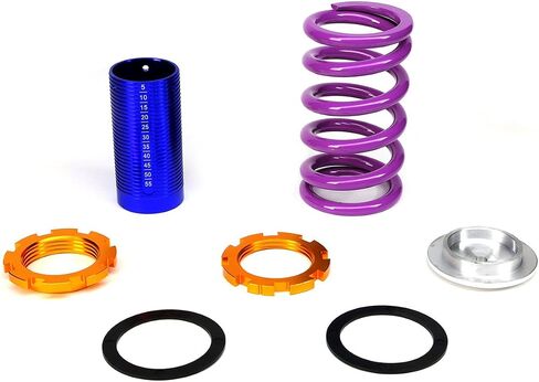 DNA Motoring COIL-HC88-T22-WH Suspension Coilover Sleeve Kit [For 88-01 Honda Civic Del Sol CRX Acura Integra] , White in Saudi Arabia