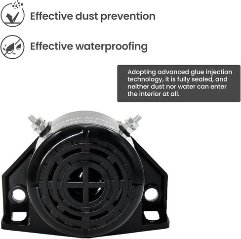 إنذار احتياطي، 102 ديسيبل 12 فولت - 24 فولت تيار مستمر مقاوم للماء صناعي عالي التحمل، إنذار تحذيري عكسي مع نغمة صوت عالية للغاية لشاحنة فان الشحن والمركبات الثقيلة in Kuwait