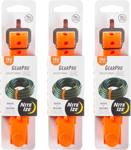 Nite Ize GearPro Utility Strap 18 Inch - Bright Orange - 3 Count (3 Pack) in Kuwait