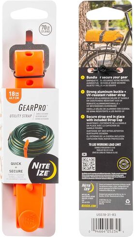 Nite Ize GearPro Utility Strap 18 Inch - Bright Orange - 3 Count (3 Pack) in Kuwait
