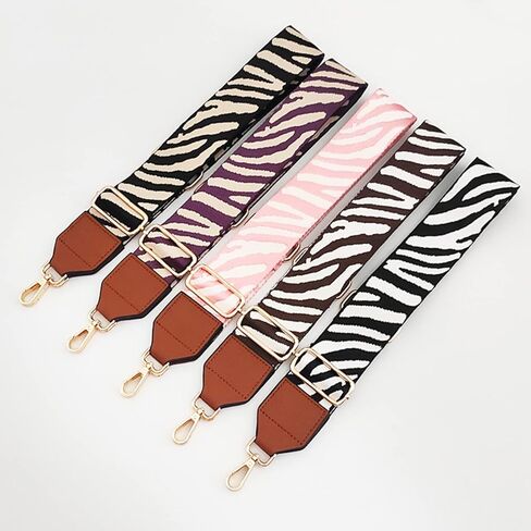 Wide Purse Strap Zebra Pattern Adjustable Crossbody Shoulder Bag Strap Handbag Strap Replacement Strap Extender in Saudi Arabia