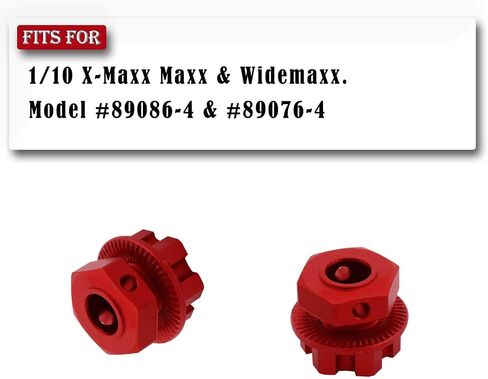 Aluminum 17mm Wheel Hubs/Nuts Upgrades Part for 1/10 Widemaxx Maxx,Anodized Rc Hops Up Wheel Hubs Nuts w/Splines Wheel Wrench for Model #89086-4,#89076-4,Replace #8654,7758 (Navy Blue) in Saudi Arabia