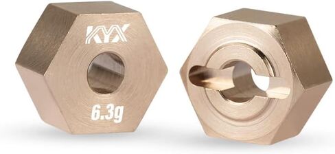 KYX Racing Brass Heavy Weight Wheel Hex Hub 6.3g/pcs Upgrades Parts Accessories for 1/18 Scale RC Crawler Car Axial UTB18 Capra Unlimited Trail Buggy in Saudi Arabia