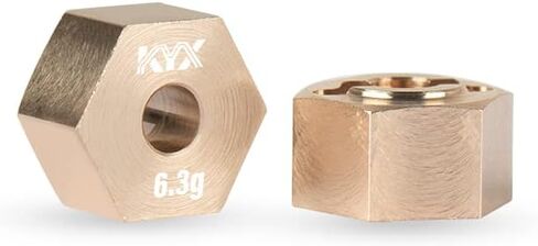 KYX Racing Brass Heavy Weight Wheel Hex Hub 6.3g/pcs Upgrades Parts Accessories for 1/18 Scale RC Crawler Car Axial UTB18 Capra Unlimited Trail Buggy in Saudi Arabia